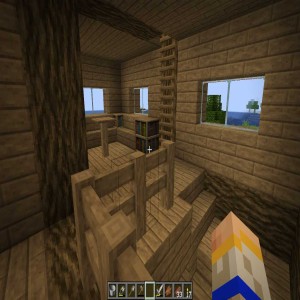 Leseecke mit Buchregalen