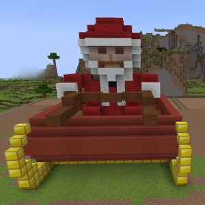 Weihnachtsmann und Schlitten